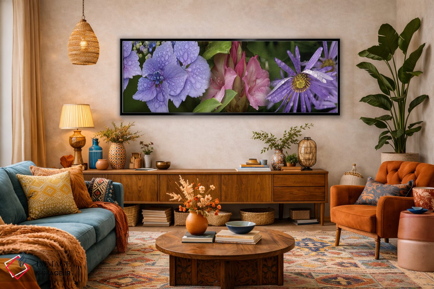 تابلو دکوراتیو نمای نزدیک از گل ها اثر پانورامیک ایمجز - D3B