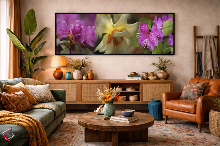 تابلو دکوراتیو جزئیات گل ها اثر پانورامیک ایمجز - D2B