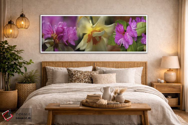 تابلو دکوراتیو جزئیات گل ها اثر پانورامیک ایمجز - D5W