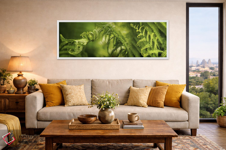 تابلو دکوراتیو نمای نزدیک از تصاویر متعدد سرخس ها اثر پانورامیک ایمجز - D4W