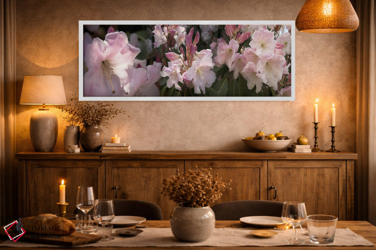 تابلو دکوراتیو تصاویر متعدد از گل های رودودندرون صورتی اثر پانورامیک ایمجز - D2W