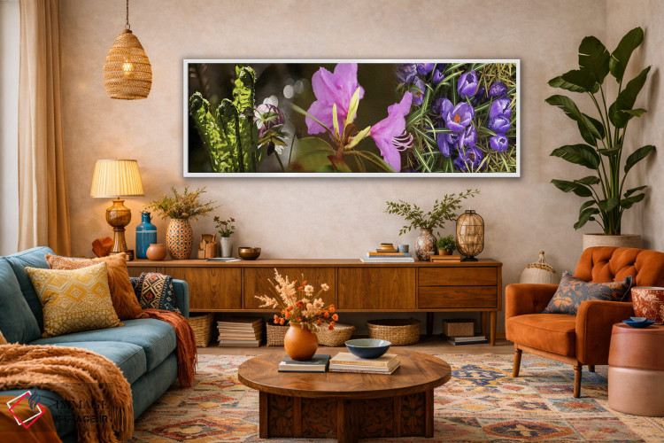 تابلو دکوراتیو جزئیات گل های بهار زودرس اثر پانورامیک ایمجز - D3W