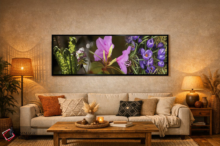 تابلو دکوراتیو جزئیات گل های بهار زودرس اثر پانورامیک ایمجز - D6B