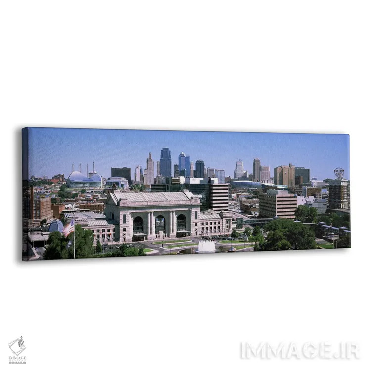 تابلو دکوراتیو ایستگاه اتحادیه با افق شهری در پس زمینه، کانزاس سیتی، م… اثر پانورامیک ایمجز - نمای پرسپکتیو محصول