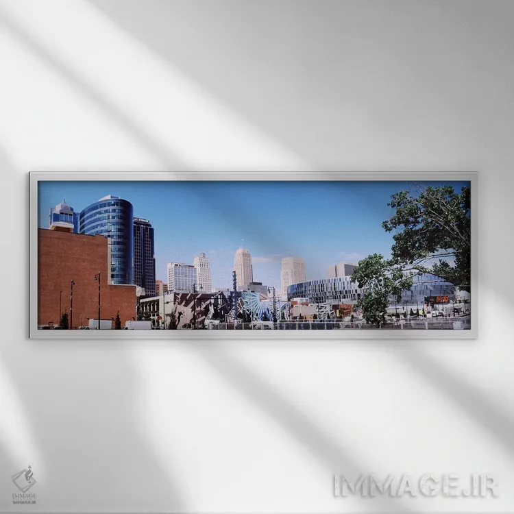 تابلو دکوراتیو هنر خیابانی در منطقه جاز، کانزاس سیتی، میزوری، ایالات م… اثر پانورامیک ایمجز - نمای قابدار سفید