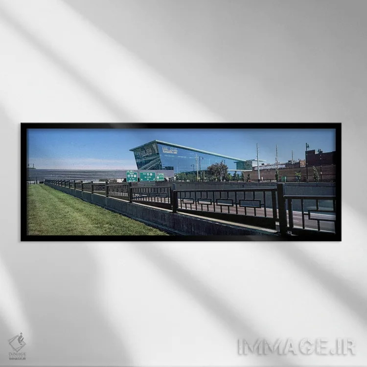 تابلو دکوراتیو ساختمان کانزاس سیتی استار، کانزاس سیتی، میزوری، ایالات… اثر پانورامیک ایمجز - نمای قابدار مشکی