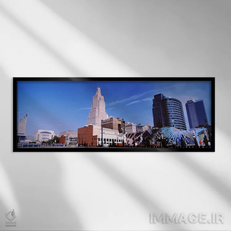 تابلو دکوراتیو هنر خیابانی در منطقه جاز، کانزاس سیتی، میزوری، ایالات م… اثر پانورامیک ایمجز - نمای قابدار مشکی