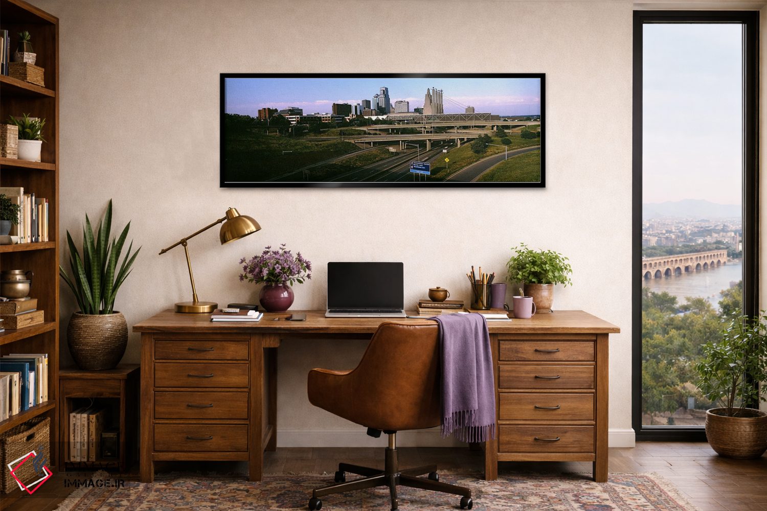 تابلو دکوراتیو تقاطع بزرگراه، کانزاس سیتی، میزوری، ایالات متحده آمریکا اثر پانورامیک ایمجز - D2B