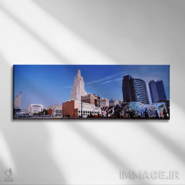 تابلو دکوراتیو هنر خیابانی در منطقه جاز، کانزاس سیتی، میزوری، ایالات م… اثر پانورامیک ایمجز - نمای روبهرو روی دیوار