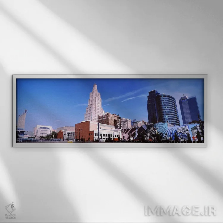تابلو دکوراتیو هنر خیابانی در منطقه جاز، کانزاس سیتی، میزوری، ایالات م… اثر پانورامیک ایمجز - نمای قابدار سفید