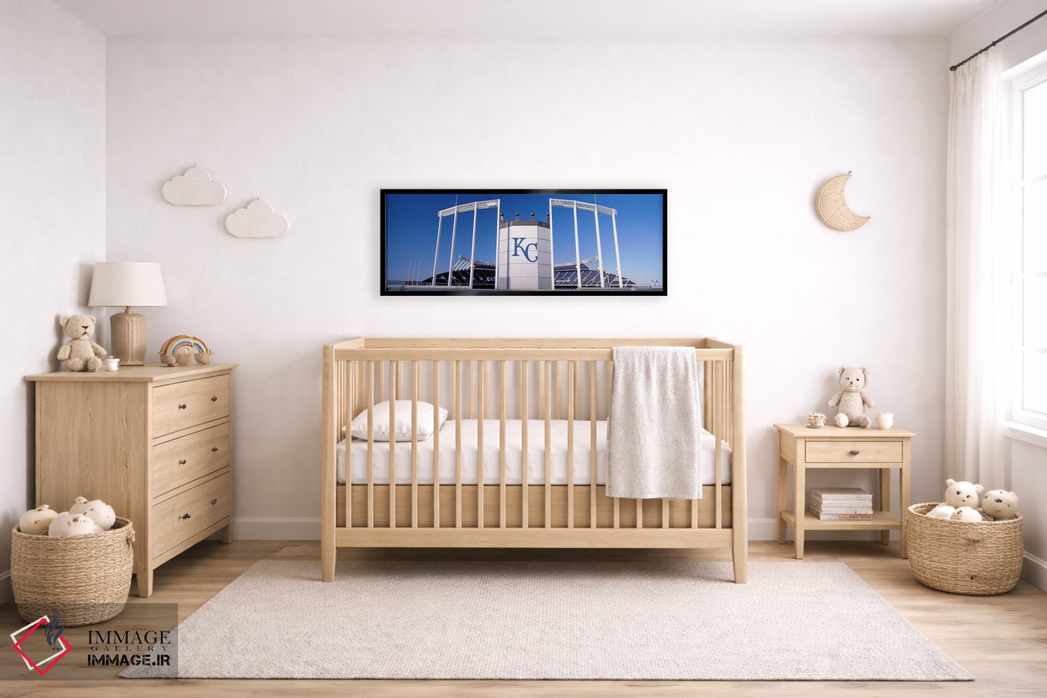تابلو دکوراتیو استادیوم بیسبال، استادیوم کافمن، کانزاس سیتی، میزوری، ا… اثر پانورامیک ایمجز - D5B