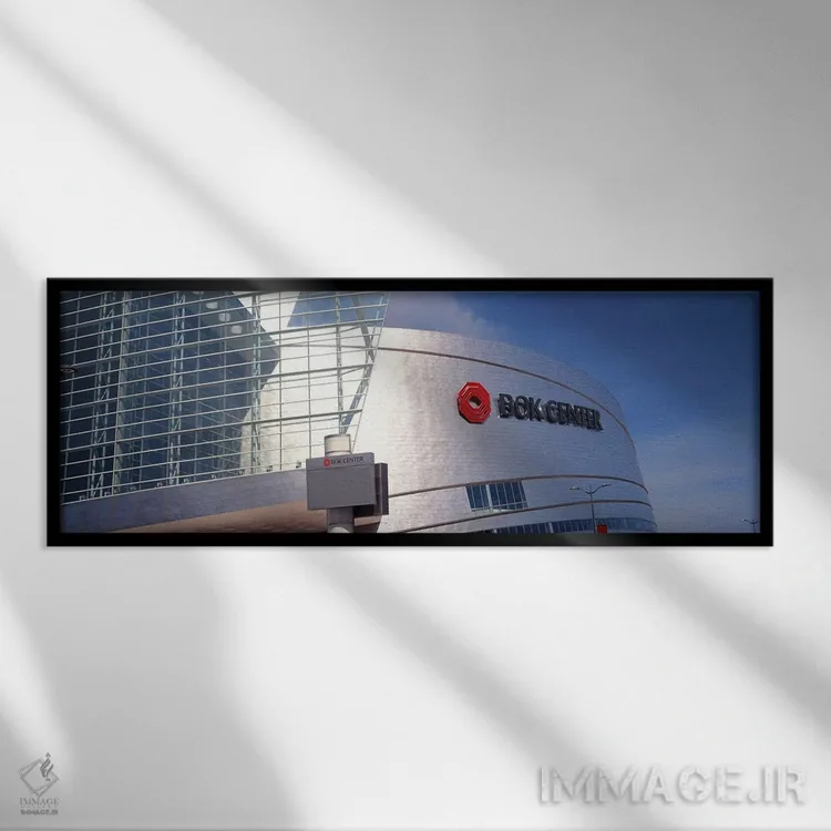 تابلو دکوراتیو مرکز BOK در مرکز شهر تولسا، اوکلاهاما، ایالات متحده آمر… اثر پانورامیک ایمجز - نمای قابدار مشکی