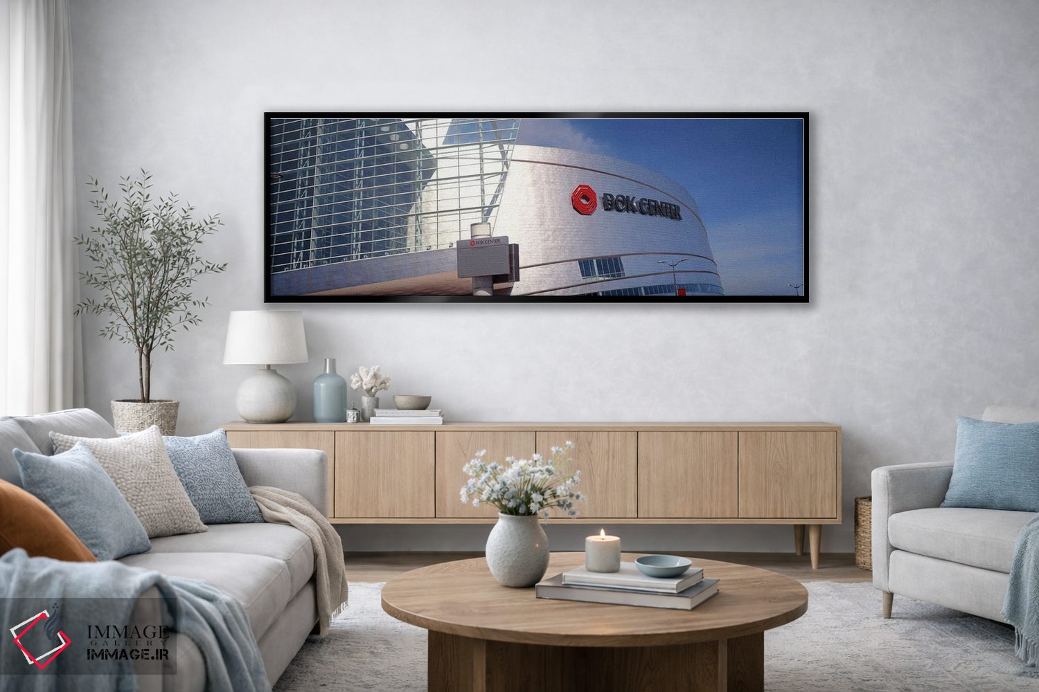 تابلو دکوراتیو مرکز BOK در مرکز شهر تولسا، اوکلاهاما، ایالات متحده آمر… اثر پانورامیک ایمجز - D5B