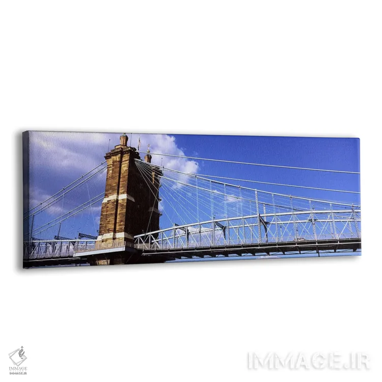 تابلو دکوراتیو پل معلق جان ای. روبلینگ بر روی رودخانه اوهایو، سینسینات… اثر پانورامیک ایمجز - نمای پرسپکتیو محصول