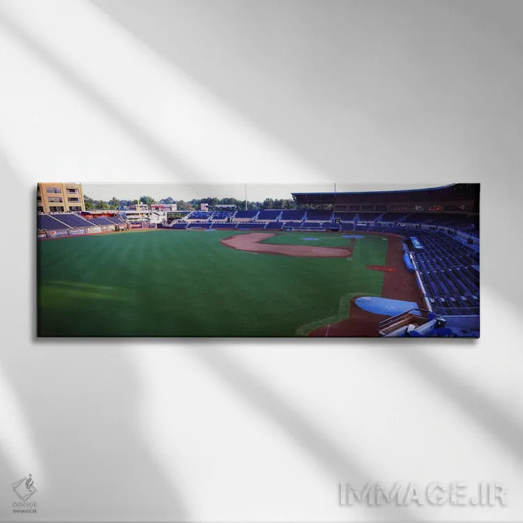 تابلو دکوراتیو استادیوم بیسبال در یک شهر، پارک ورزشی دورهم بولز، دورها… اثر پانورامیک ایمجز - نمای روبهرو روی دیوار