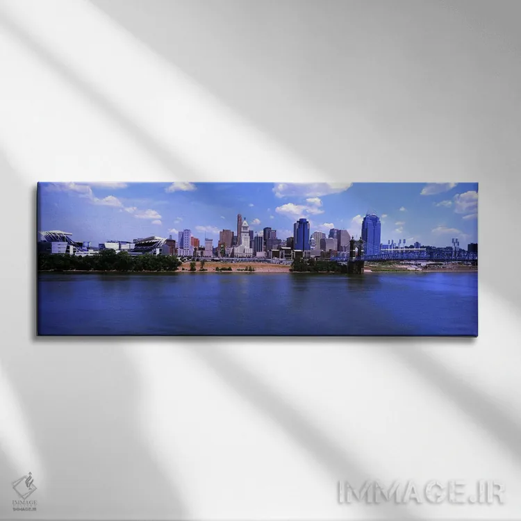 تابلو دکوراتیو استادیوم پال براون همراه با پل معلق جان ای. روبلینگ در… اثر پانورامیک ایمجز - نمای روبهرو روی دیوار