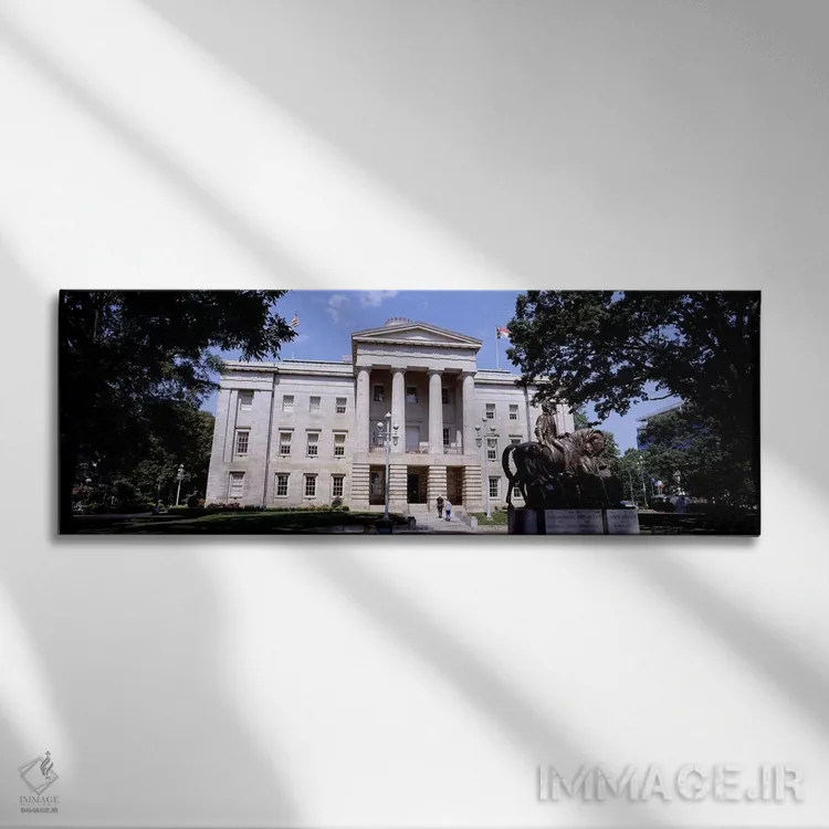 تابلو دکوراتیو نمای ساختمان دولتی، تالار شهر، رالی، شهرستان ویک، کارول… اثر پانورامیک ایمجز - نمای روبهرو روی دیوار