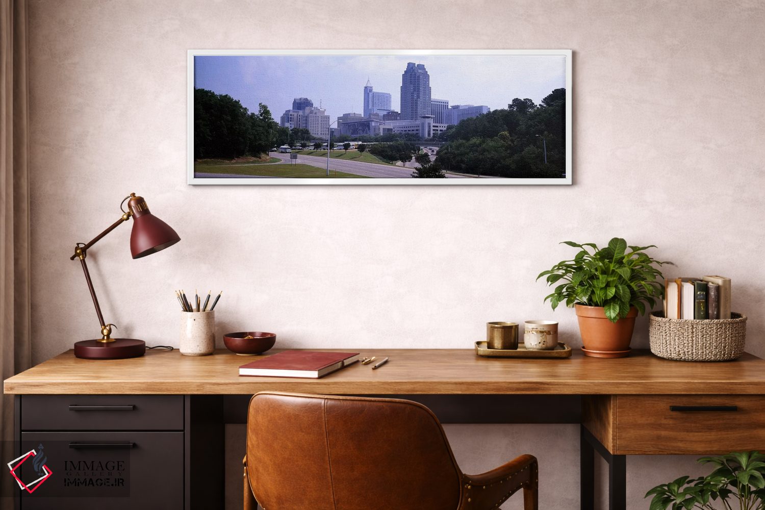 تابلو دکوراتیو صحنه خیابانی با ساختمان ها در یک شهر، رالی، شهرستان ویک… اثر پانورامیک ایمجز - D4W