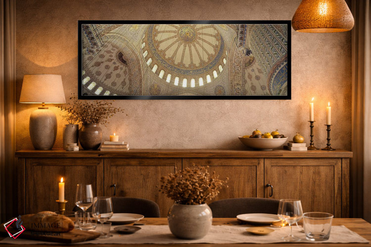 تابلو دکوراتیو داخلی مسجد، مسجد آبی، استانبول، ترکیه اثر پانورامیک ایمجز - D1B