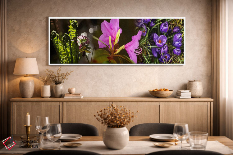 تابلو دکوراتیو نزدیک بینی از گل ها اثر پانورامیک ایمجز - D1W