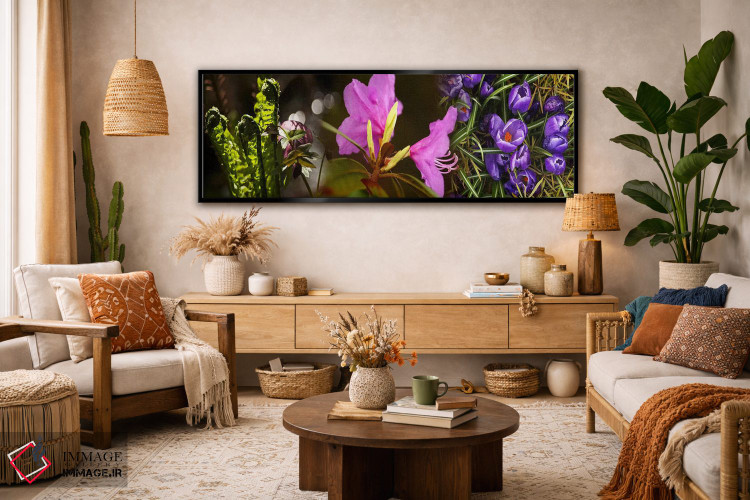 تابلو دکوراتیو نزدیک بینی از گل ها اثر پانورامیک ایمجز - D3B