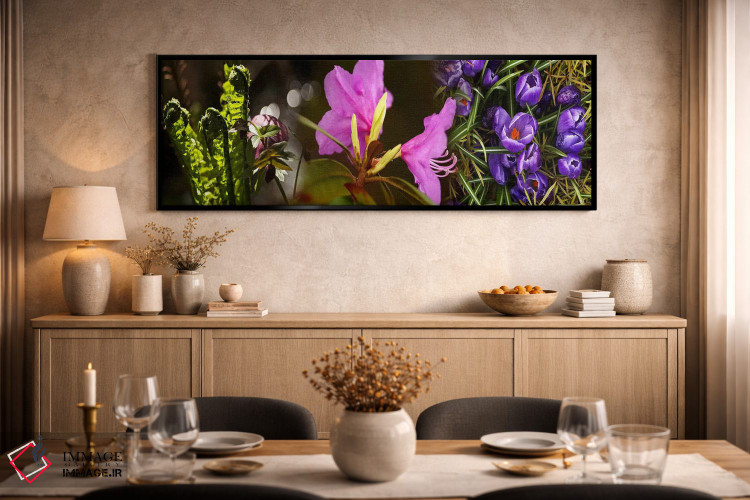 تابلو دکوراتیو نزدیک بینی از گل ها اثر پانورامیک ایمجز - D2B