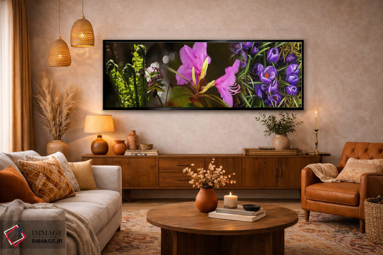 تابلو دکوراتیو نزدیک بینی از گل ها اثر پانورامیک ایمجز - D6B