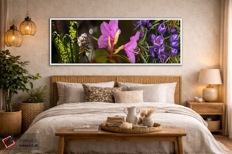 تابلو دکوراتیو نزدیک بینی از گل ها اثر پانورامیک ایمجز - D4W