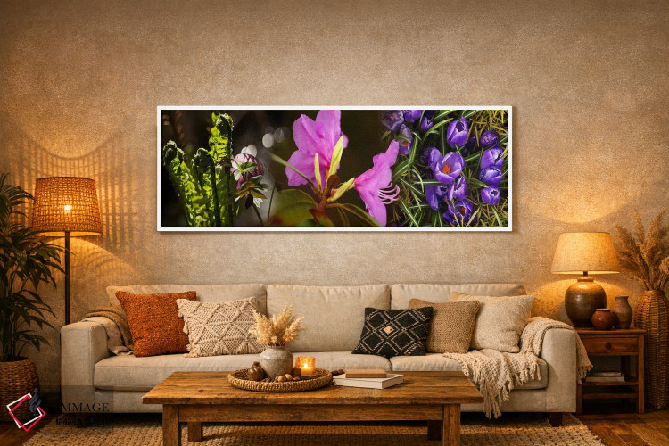 تابلو دکوراتیو نزدیک بینی از گل ها اثر پانورامیک ایمجز - D5W
