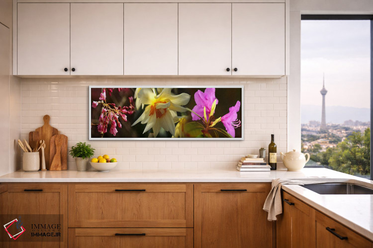 تابلو دکوراتیو نزدیک بینی از گل ها اثر پانورامیک ایمجز - D3W