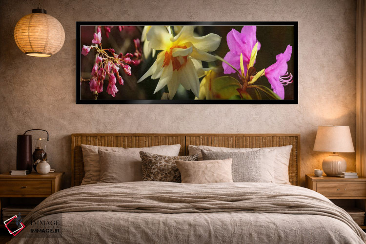 تابلو دکوراتیو نزدیک بینی از گل ها اثر پانورامیک ایمجز - D5B