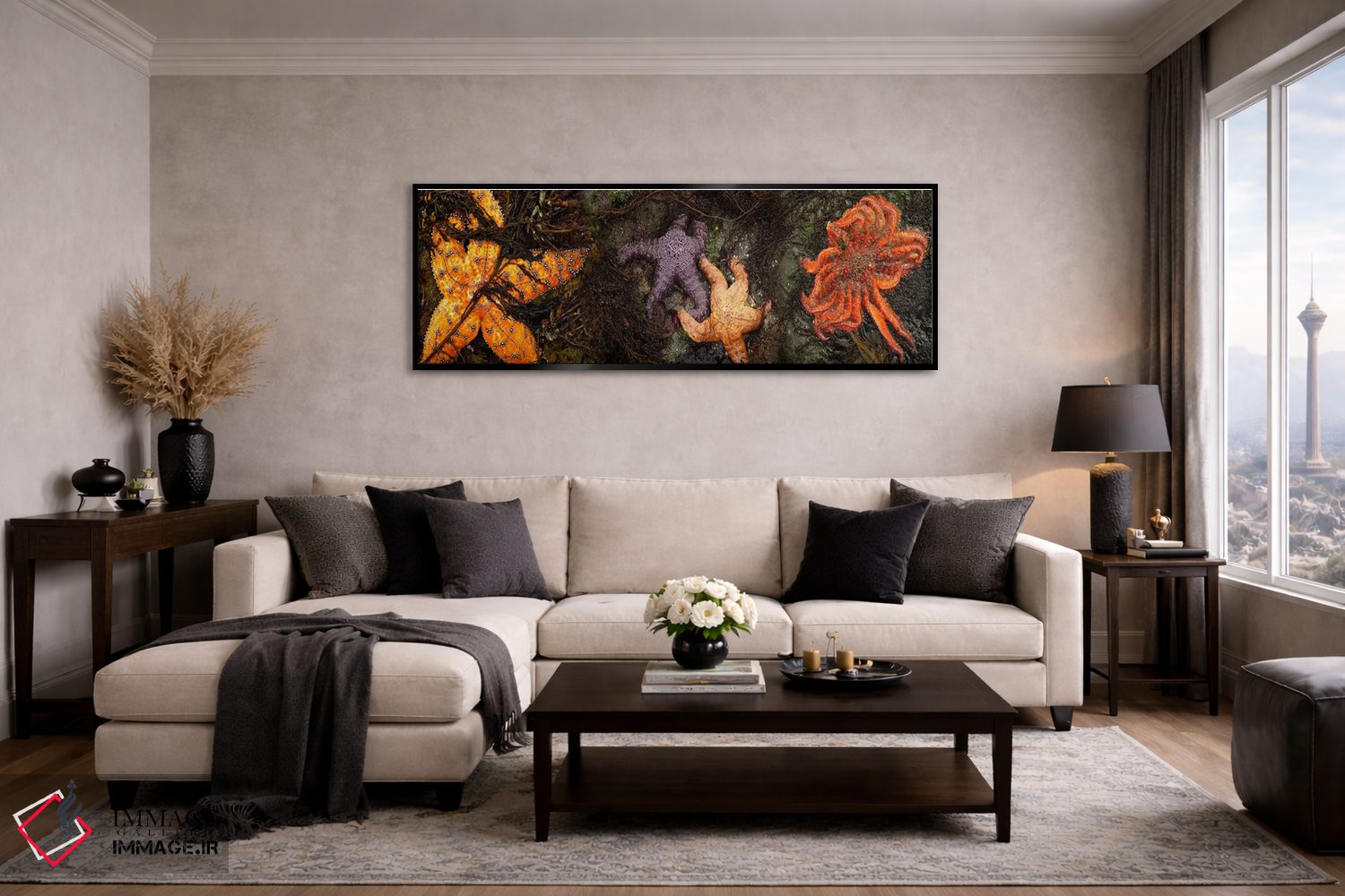 تابلو دکوراتیو ستاره های دریایی اثر پانورامیک ایمجز - D6B