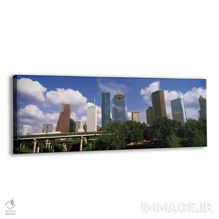تابلو دکوراتیو نمای پایین از ساختمان ها در یک شهر، برج وج، ساختمان اکس… اثر پانورامیک ایمجز - نمای پرسپکتیو محصول