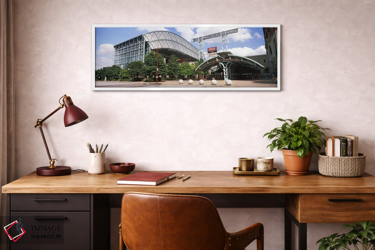 تابلو دکوراتیو زمین بیسبال، پارک مینیت مید، هیوستون، تگزاس، ایالات متح… اثر پانورامیک ایمجز - D3W