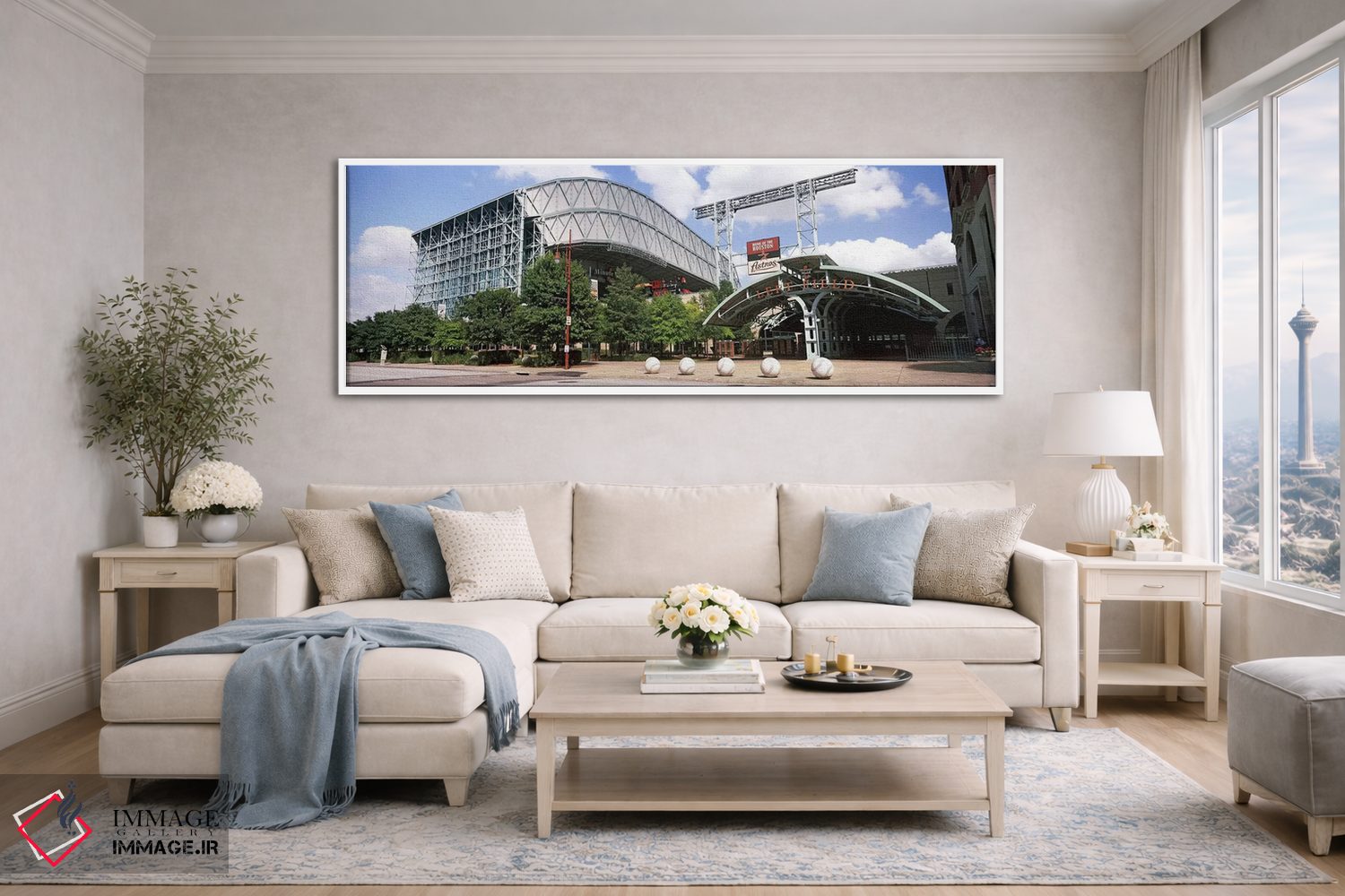 تابلو دکوراتیو زمین بیسبال، پارک مینیت مید، هیوستون، تگزاس، ایالات متح… اثر پانورامیک ایمجز - D4W