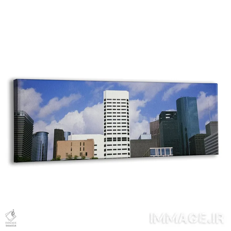 تابلو دکوراتیو نمای پایین از ساختمان ها در یک شهر، برج وج، ساختمان اکس… اثر پانورامیک ایمجز - نمای پرسپکتیو محصول
