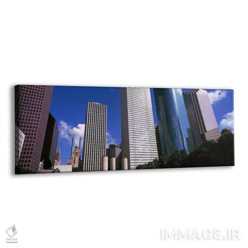 تابلو دکوراتیو نمای پایین از آسمان خراش های مرکز شهر، هیوستون، تگزاس… اثر پانورامیک ایمجز - نمای پرسپکتیو محصول