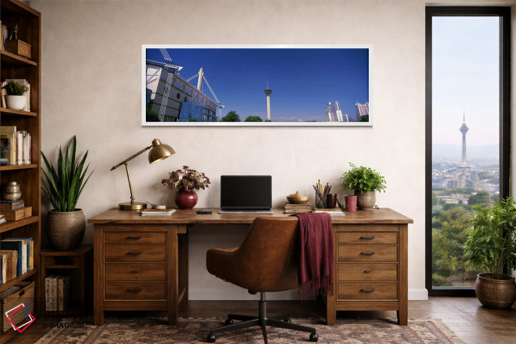 تابلو دکوراتیو ساختمان ها در یک شهر، آلامودوم، برج قاره ها، هتل ماریت… اثر پانورامیک ایمجز - D1W