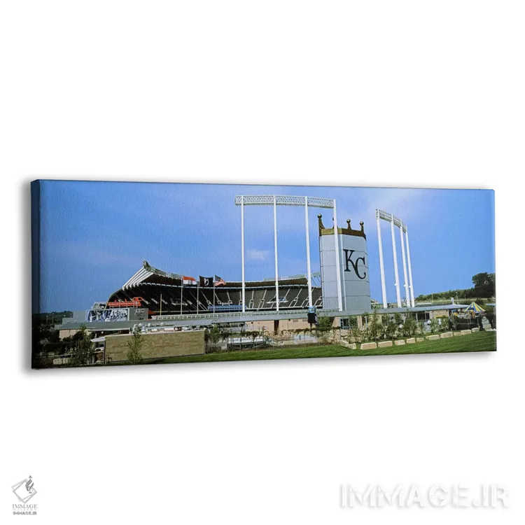 تابلو دکوراتیو استادیوم بیسبال در یک شهر، استادیوم کافمن، کانزاس سیتی… اثر پانورامیک ایمجز - نمای پرسپکتیو محصول