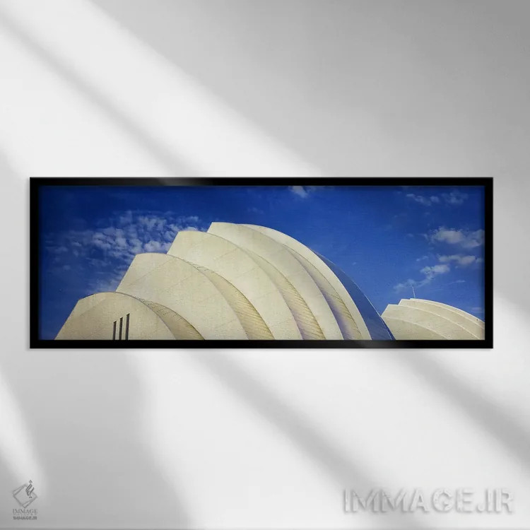 تابلو دکوراتیو نمای پایین از بالای نیمه شل ها، مرکز کافمن برای هنرهای… اثر پانورامیک ایمجز - نمای قابدار مشکی