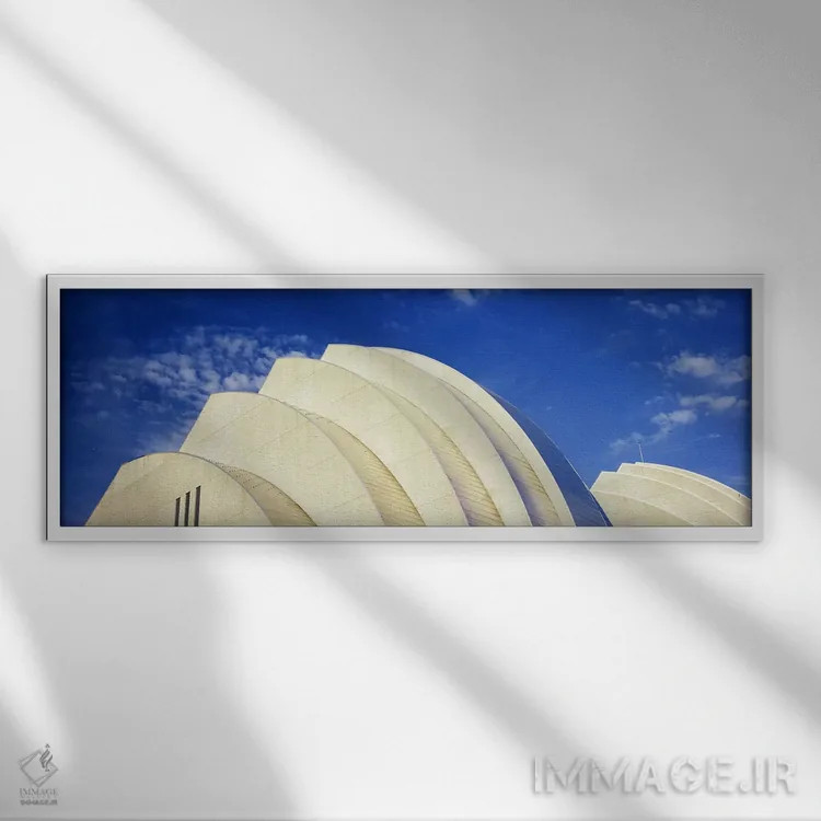 تابلو دکوراتیو نمای پایین از بالای نیمه شل ها، مرکز کافمن برای هنرهای… اثر پانورامیک ایمجز - نمای قابدار سفید