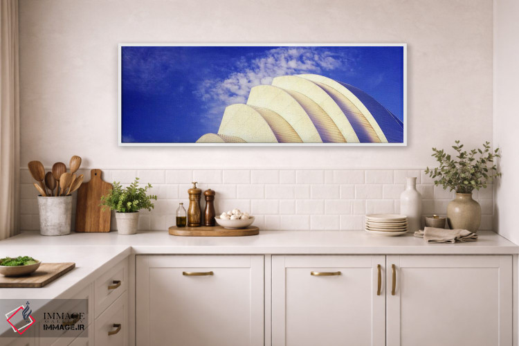 تابلو دکوراتیو نمای پایین از بالای نیمه شل یک مکان، مرکز کافمن برای هن… اثر پانورامیک ایمجز - D1W