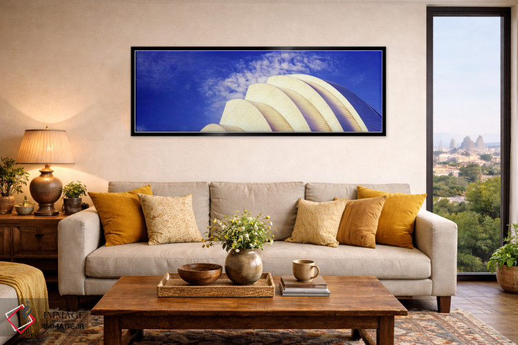 تابلو دکوراتیو نمای پایین از بالای نیمه شل یک مکان، مرکز کافمن برای هن… اثر پانورامیک ایمجز - D6B