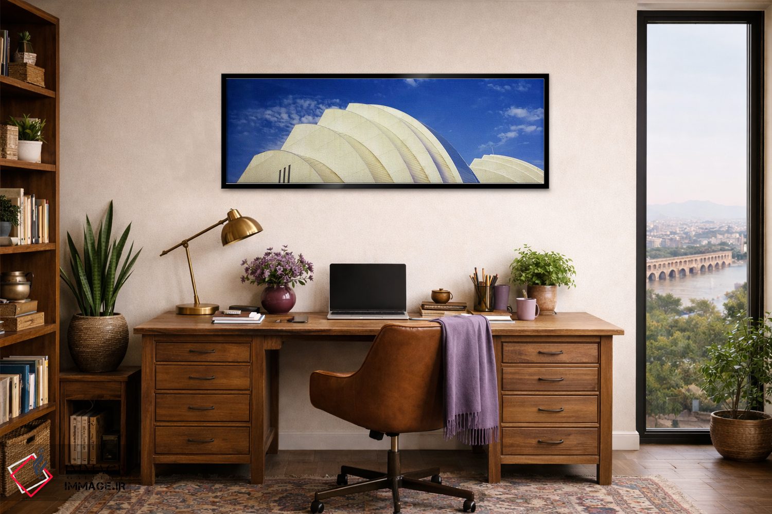 تابلو دکوراتیو نمای پایین از بالای نیمه شل ها، مرکز کافمن برای هنرهای… اثر پانورامیک ایمجز - D2B