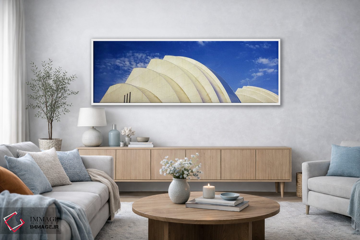 تابلو دکوراتیو نمای پایین از بالای نیمه شل ها، مرکز کافمن برای هنرهای… اثر پانورامیک ایمجز - D3W