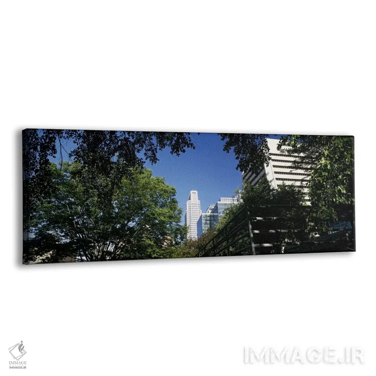 تابلو دکوراتیو ساختمان ها در یک شهر، ساختمان کوئست، اوماها، نبراسکا، ا… اثر پانورامیک ایمجز - نمای پرسپکتیو محصول