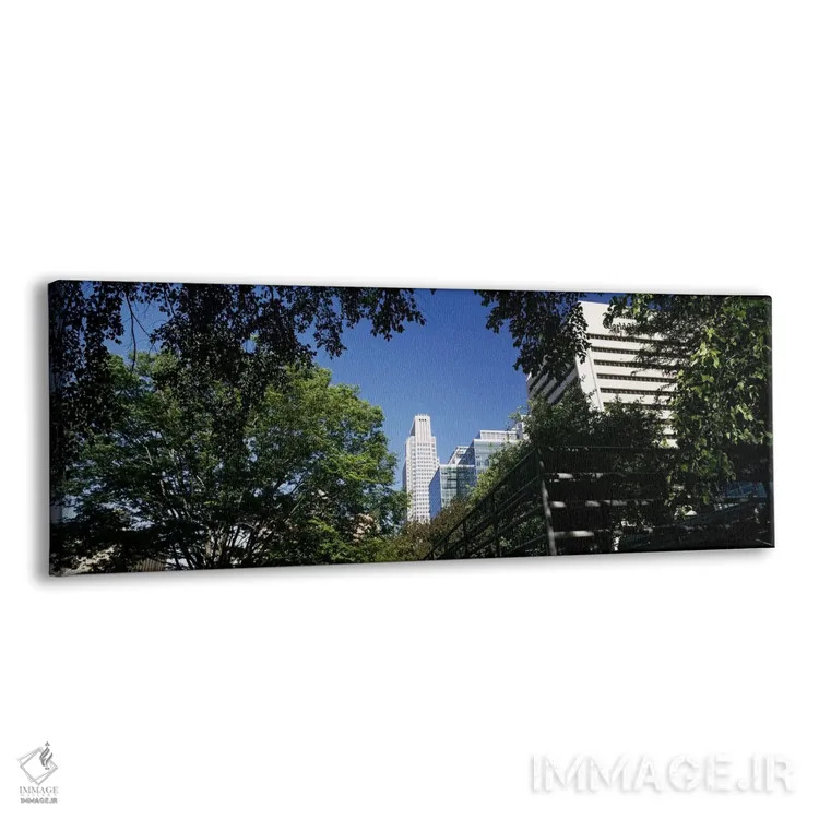 تابلو دکوراتیو ساختمان ها در یک شهر، ساختمان کوئست، اوماها، نبراسکا، ا… اثر پانورامیک ایمجز - نمای پرسپکتیو محصول