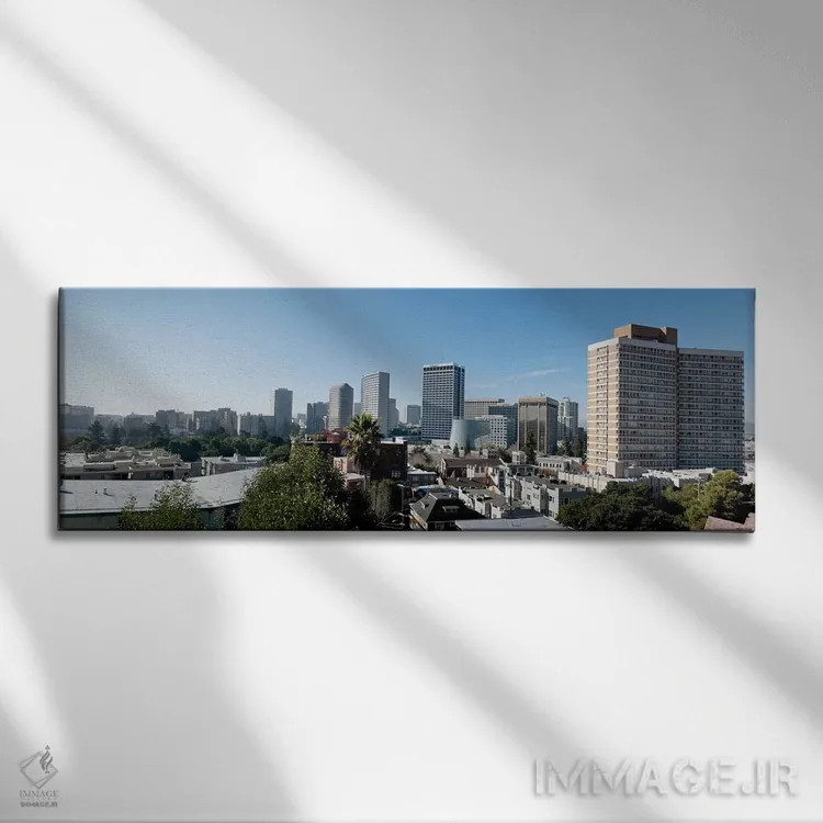 تابلو دکوراتیو نمایی از اوکلند از نقطه آدامز، کالیفرنیا، ایالات متحده… اثر پانورامیک ایمجز - نمای روبهرو روی دیوار