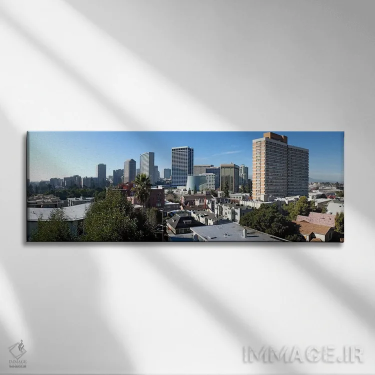 تابلو دکوراتیو نمایی از اوکلند از نقطه آدامز، کالیفرنیا، ایالات متحده… اثر پانورامیک ایمجز - نمای روبهرو روی دیوار