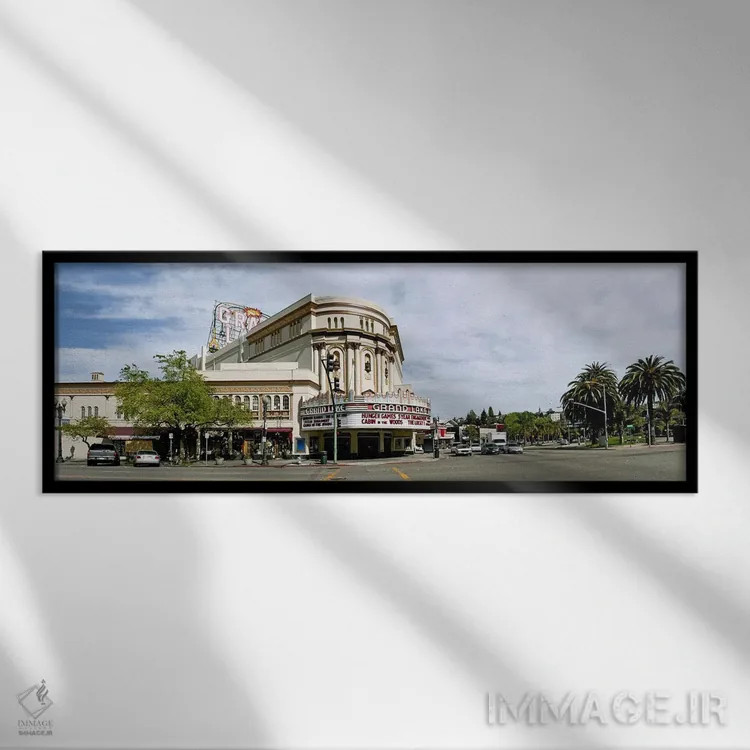 تابلو دکوراتیو تئاتر گرند لیک در اوکلند، کالیفرنیا، ایالات متحده آمریک… اثر پانورامیک ایمجز - نمای قابدار مشکی
